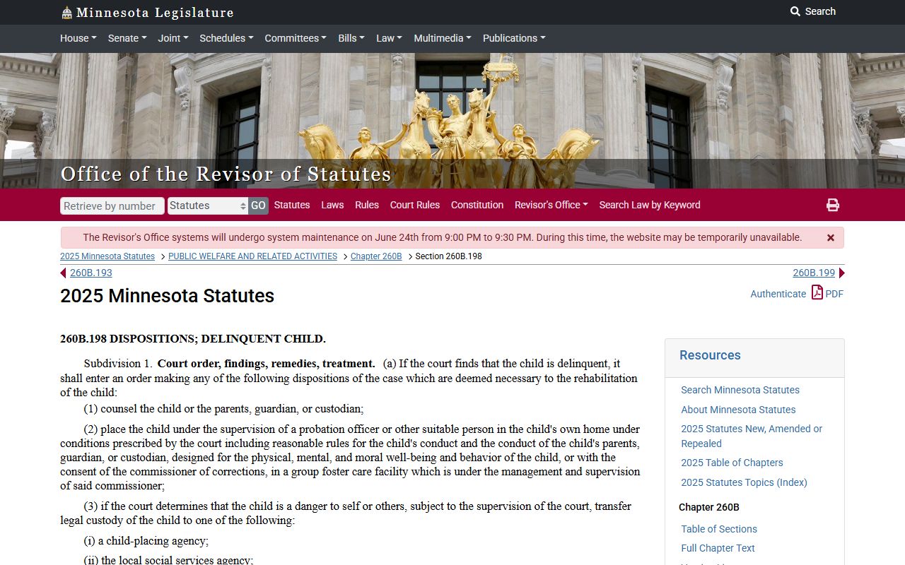 Redwood County District Court juvenile record access statute